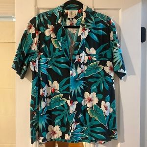 Vintage Hawaiian Collared Shirt Large